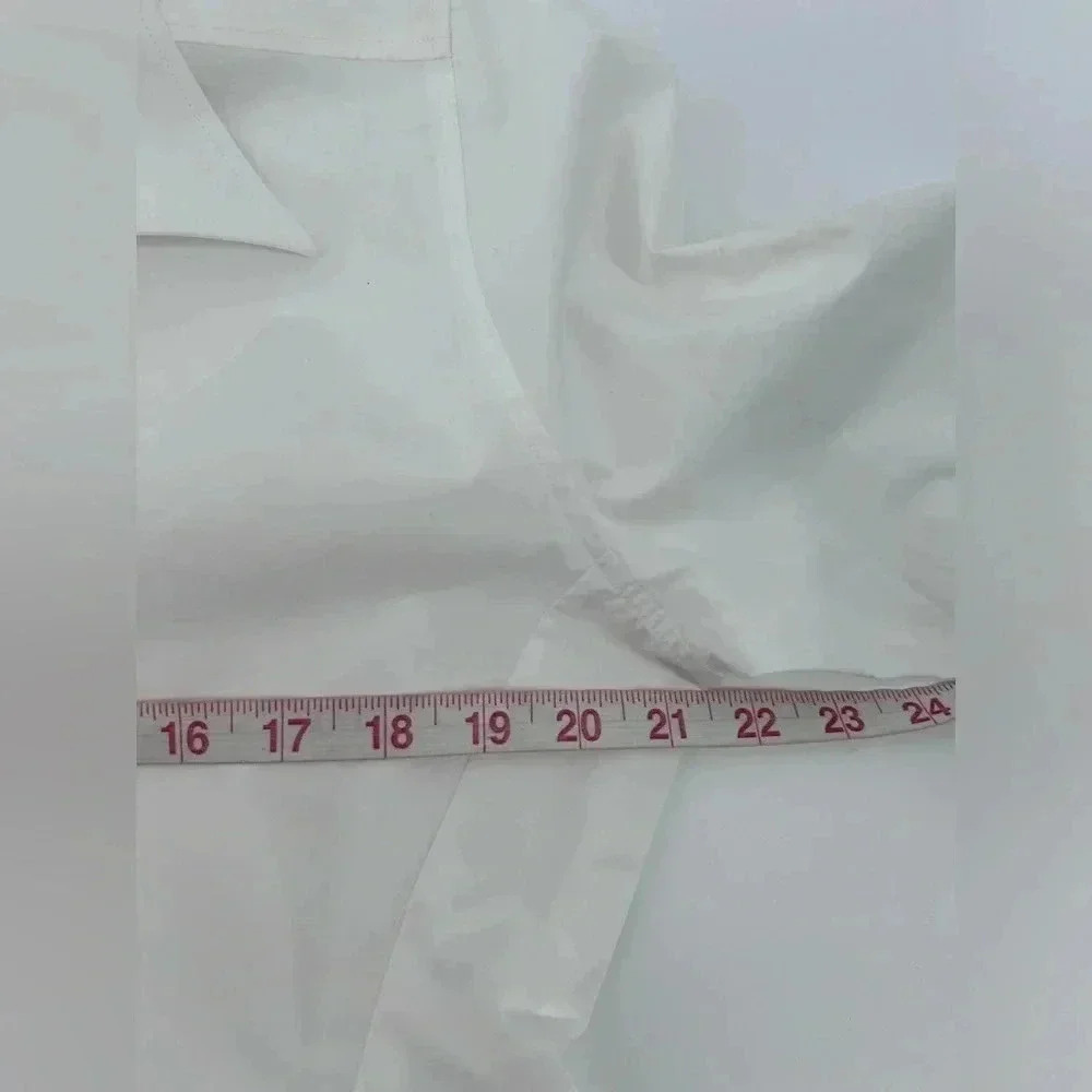 NWT $1400 VALENTINO Shirt IT40 US4 White Double Collar Made in Italy - Picture 11 of 13